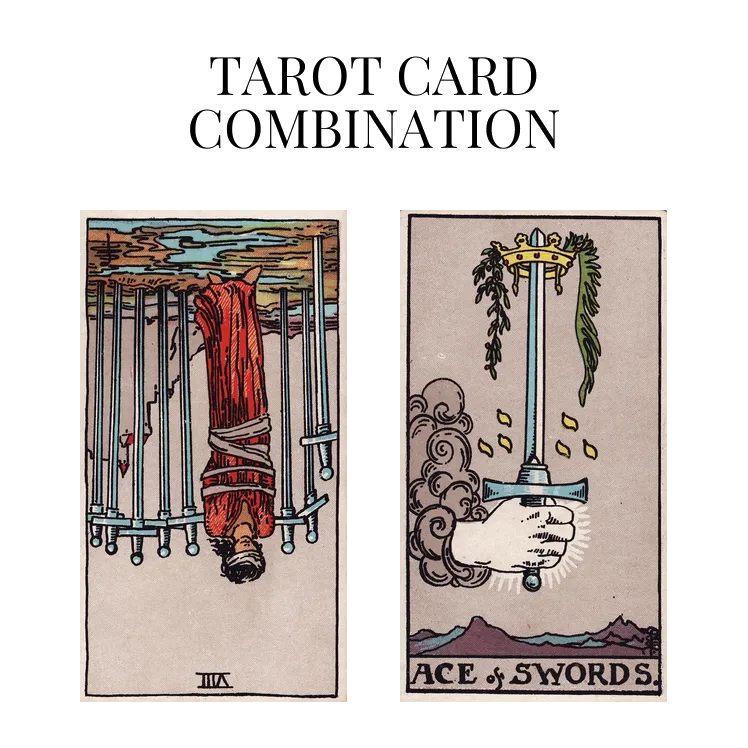 Eight Of Swords Reversed And Ace Of Swords Tarot Cards Meaning