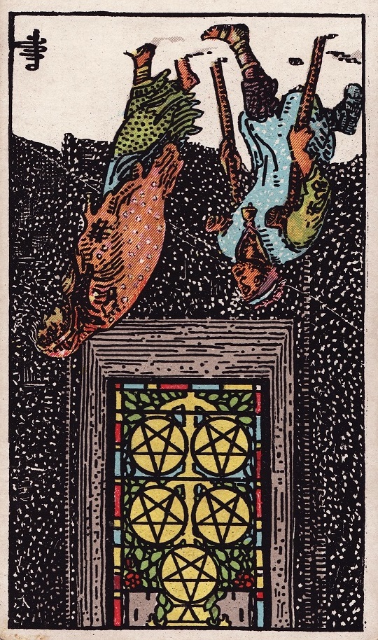 Five of Pentacles Tarot Card Reversed Meaning