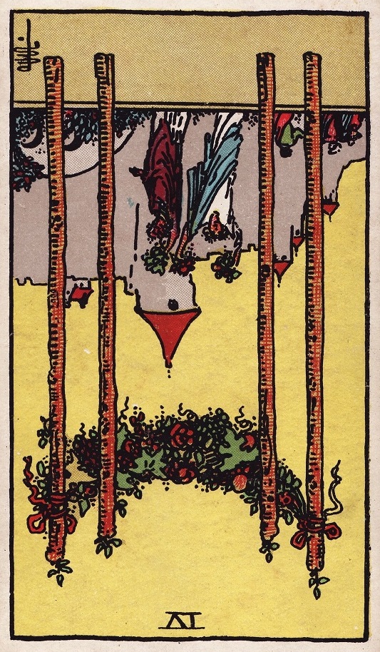 Four of Wands Tarot Card Reversed Meaning