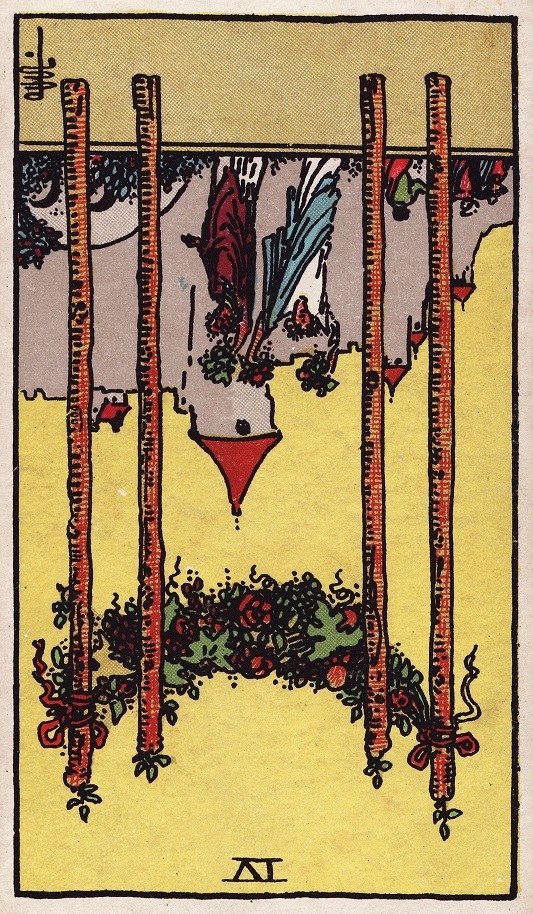 four of wands reversed