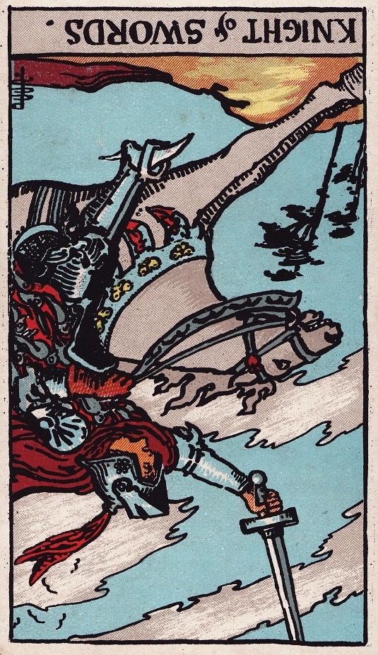 A Knight Of Swords Reversed 