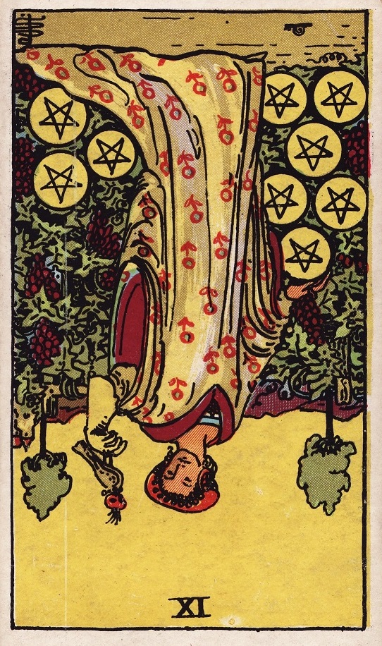 nine of pentacles reversed