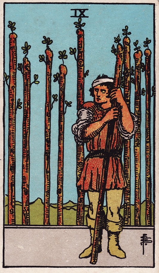 Nine of Wands Tarot Card Upright Meaning
