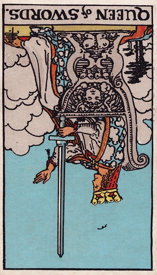 Queen of Swords Tarot Card Reversed Meaning