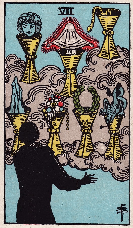 Seven of Cups Tarot Card Upright Meaning
