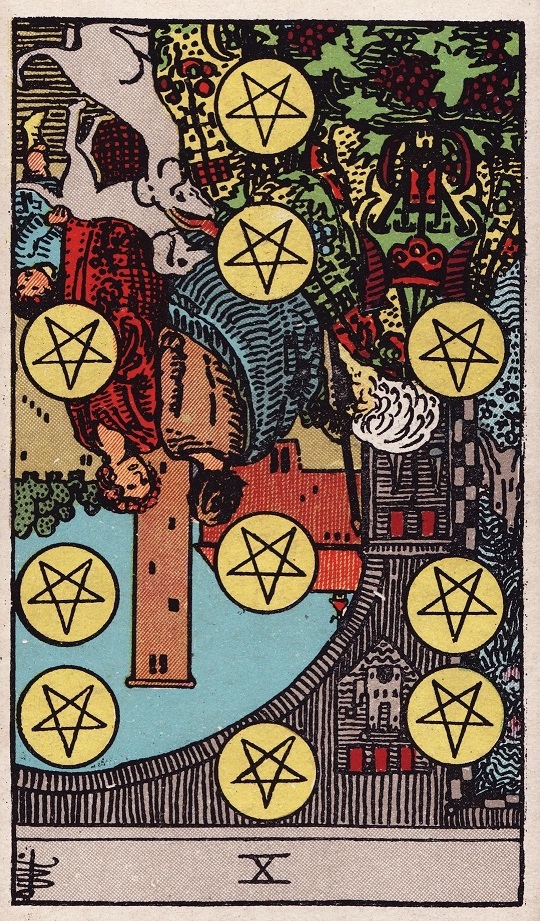 ten of pentacles reversed