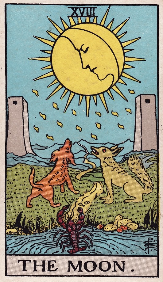 Two of Wands Reversed and the Moon Tarot Card Combination