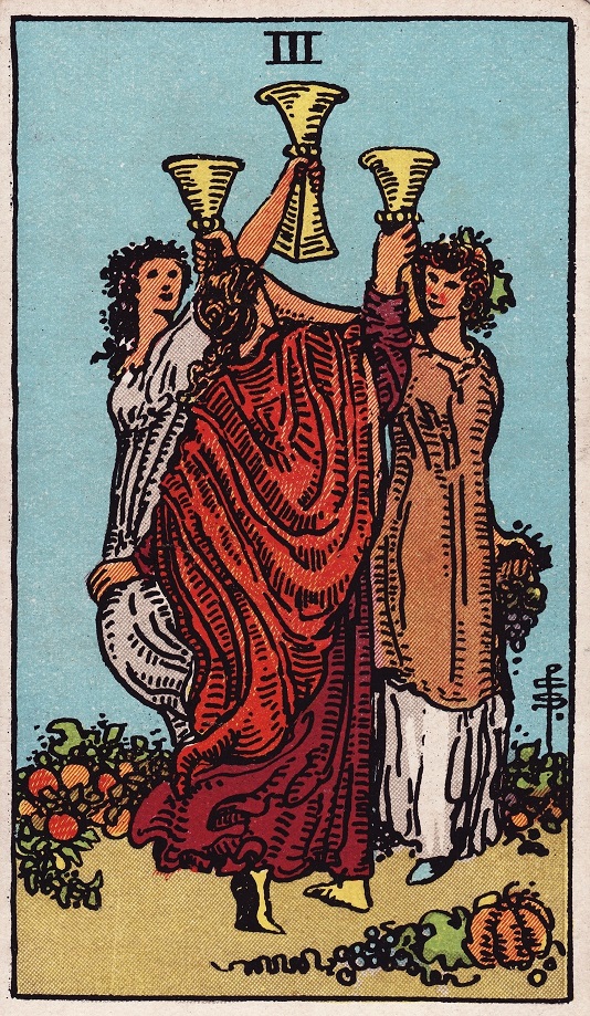 Three of Cups Tarot Card Upright Meaning