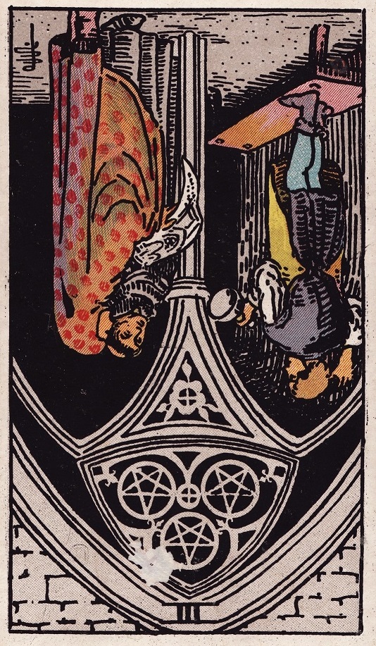 three of pentacles reversed