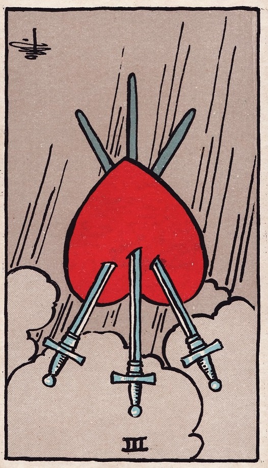 Three of Swords Tarot Card Reversed Meaning