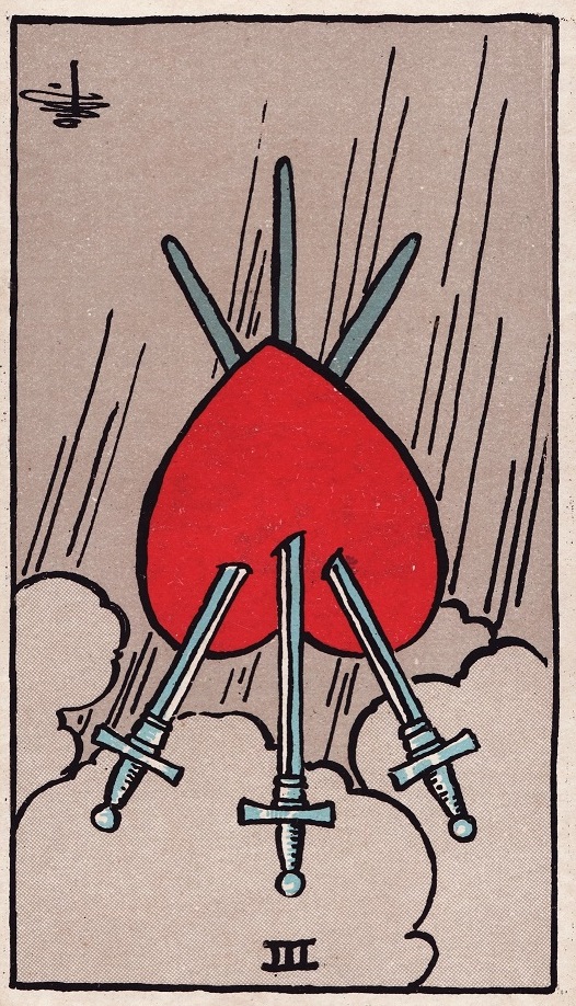 three of swords reversed