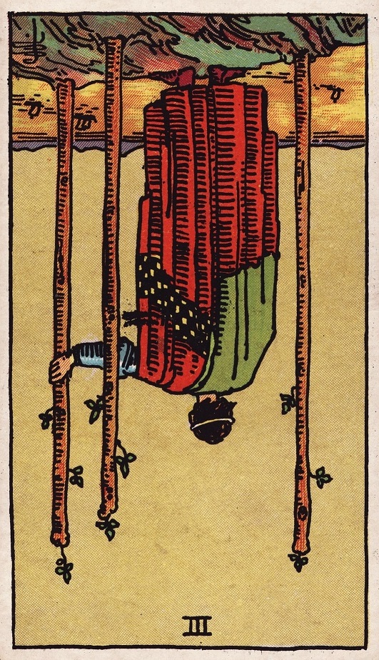 three of wands reversed