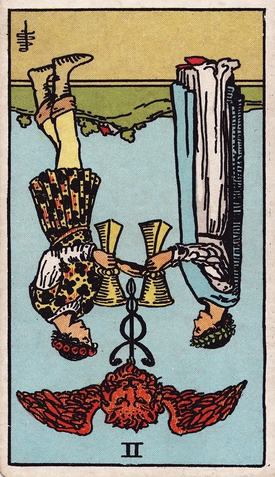 Two of Cups Tarot Card Reversed Meaning