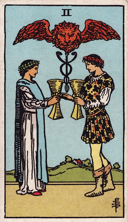 Two of Cups Tarot Card Upright Meaning