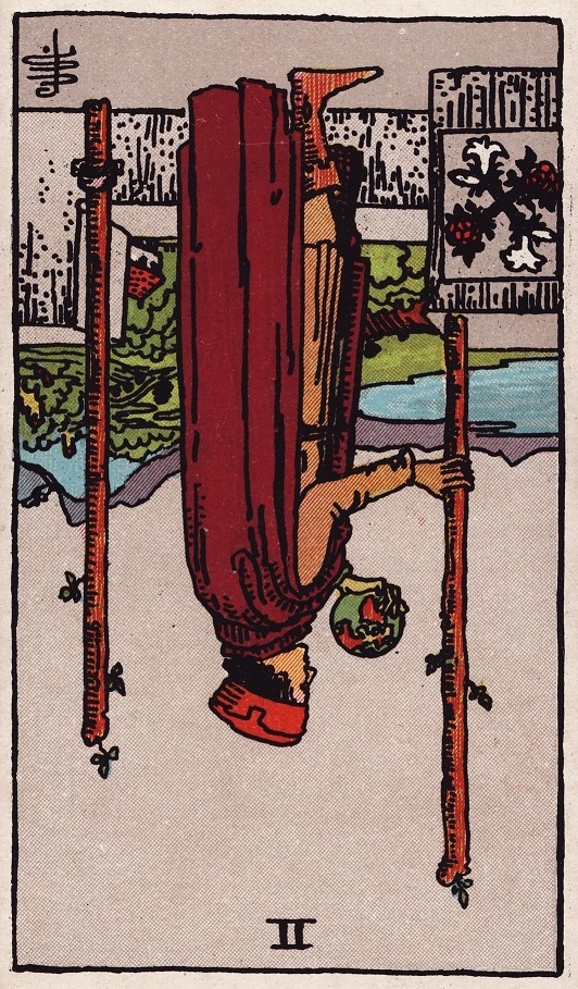 two of wands reversed