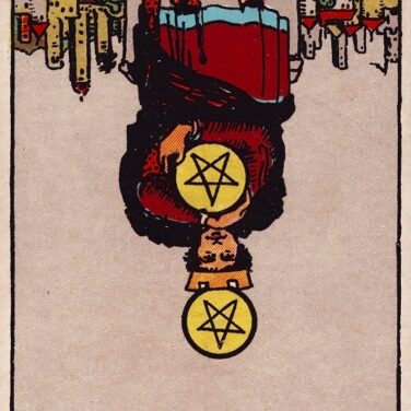 ab four of pentacles reversed
