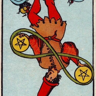ab two of pentacles reversed