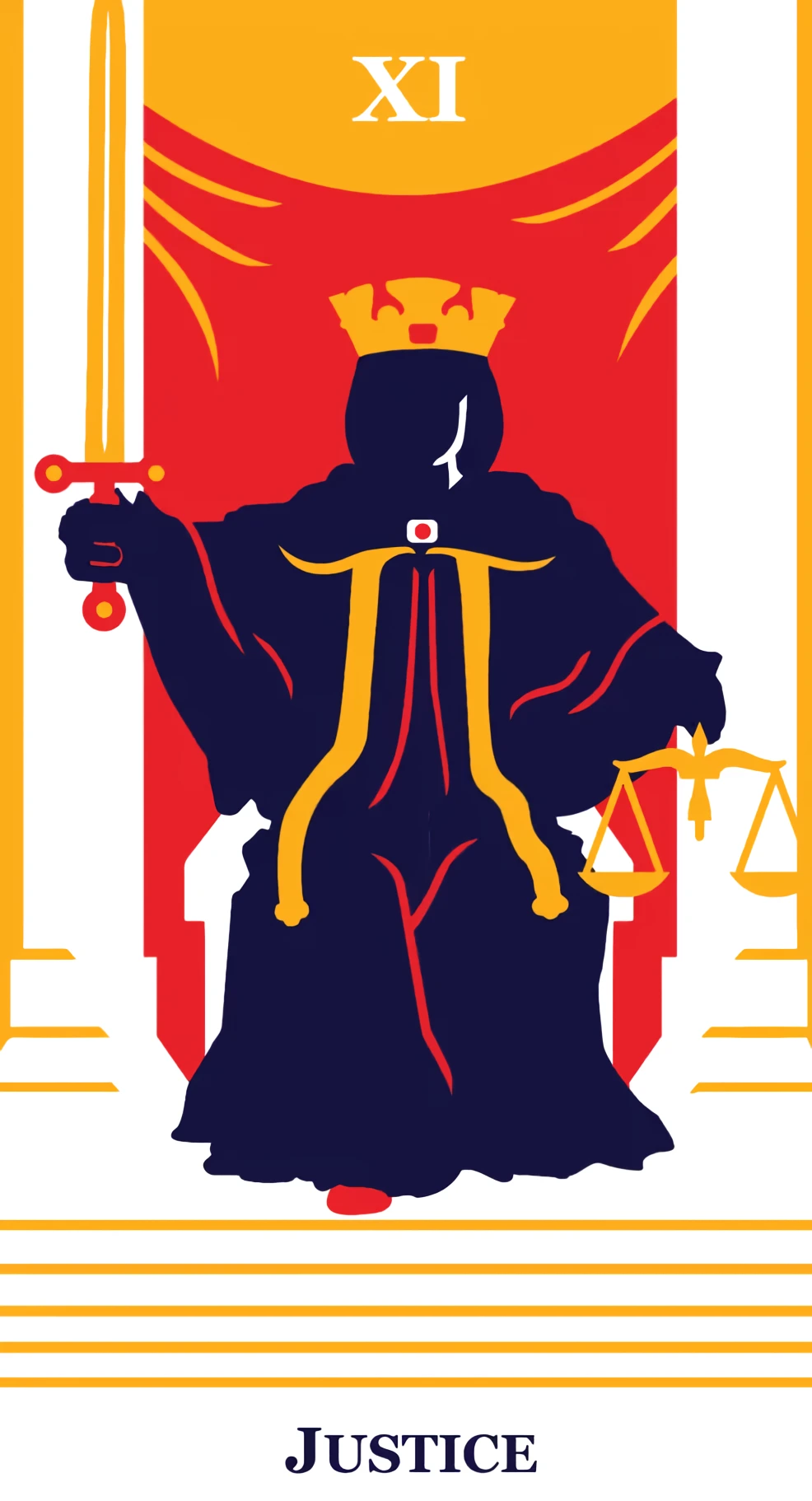 Justice Tarot Card Art Modern Way Deck