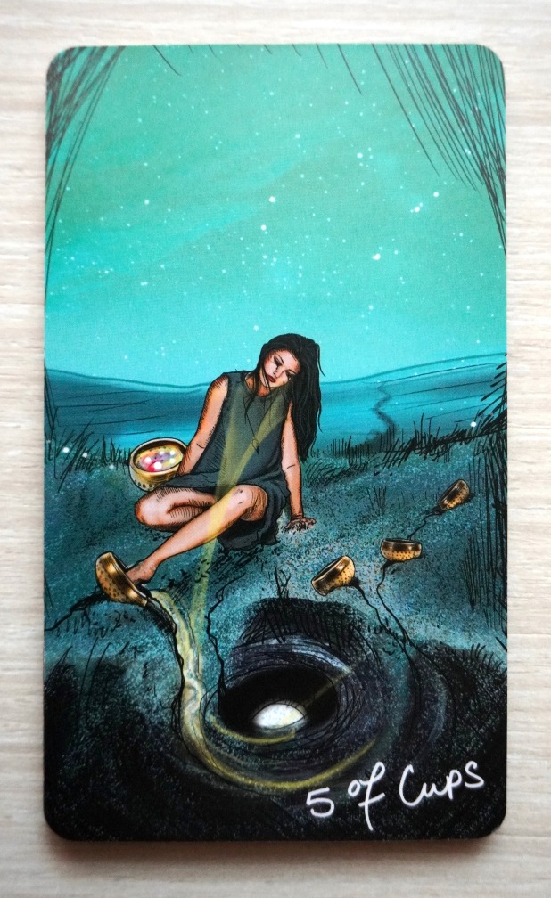 Five of Cups Tarot Card Light Seer's Deck