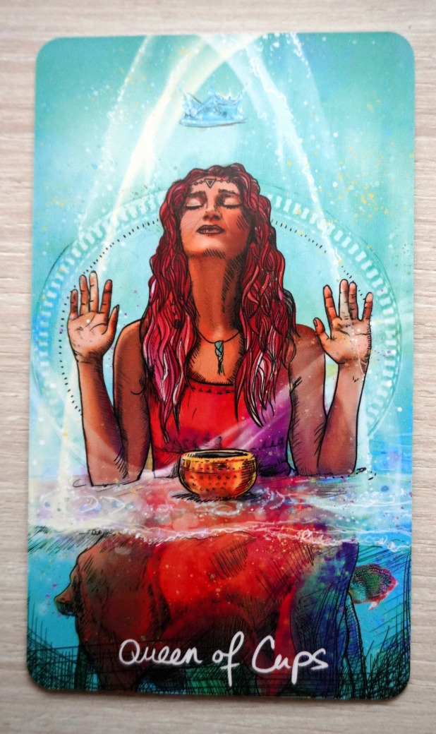 Queen of Cups Tarot Card Light Seer's Deck