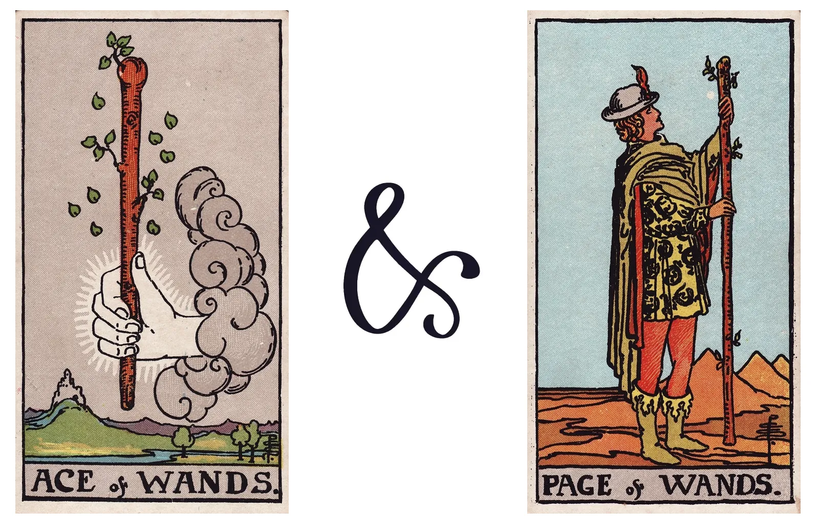 Ace of Wands and Page of Wands