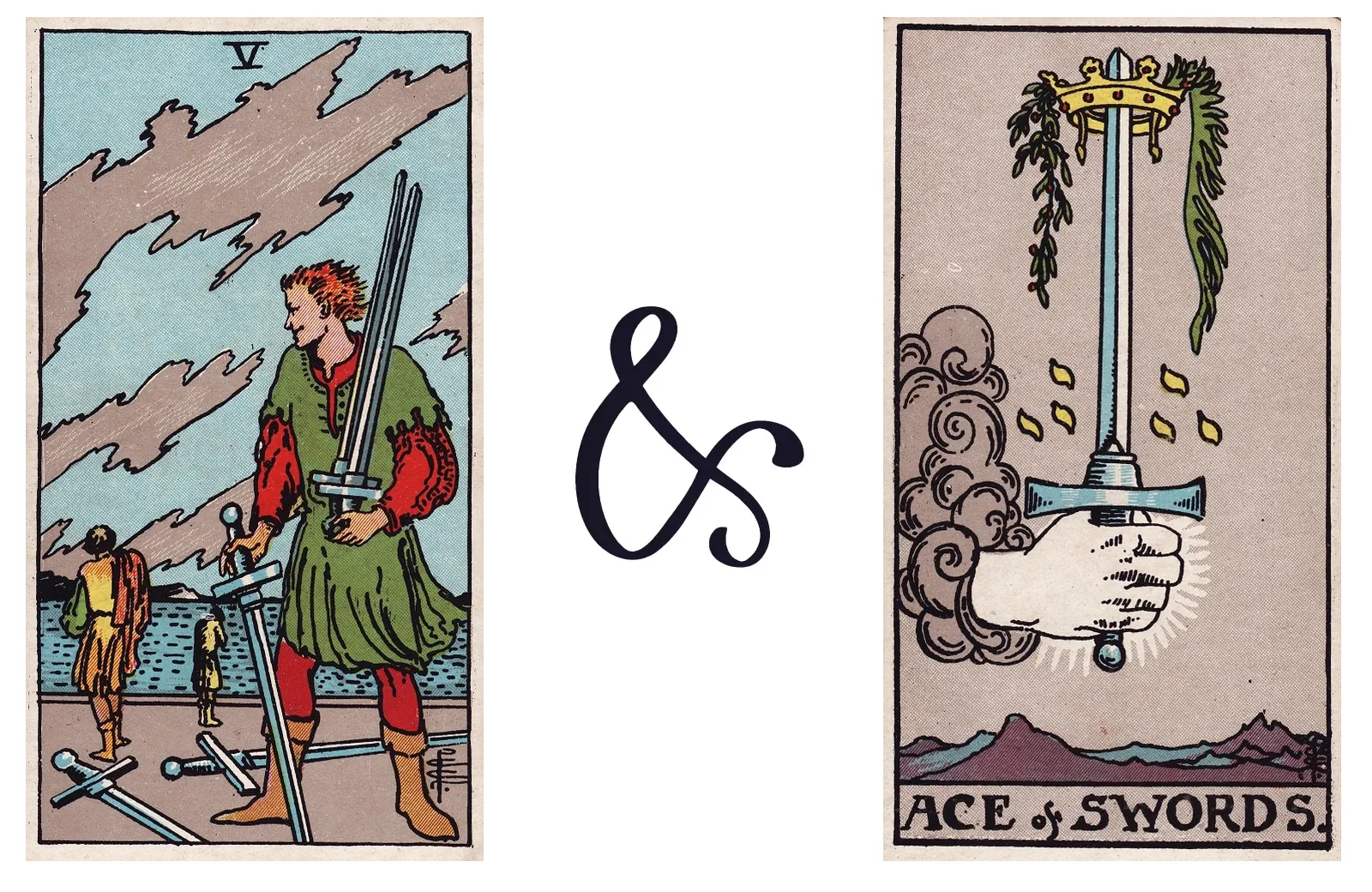 Five of Swords and Ace of Swords