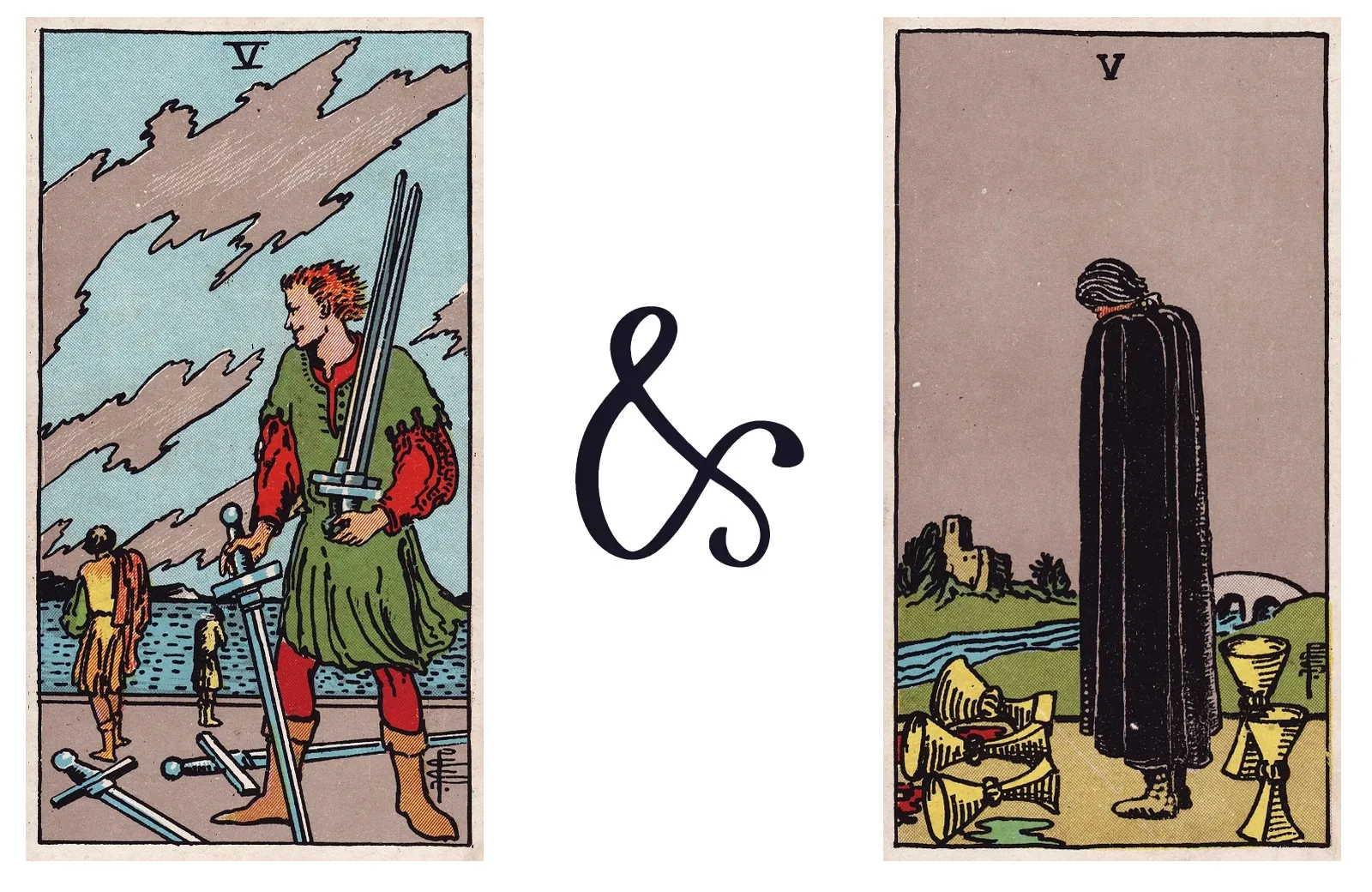 Five of Swords and Five of Cups