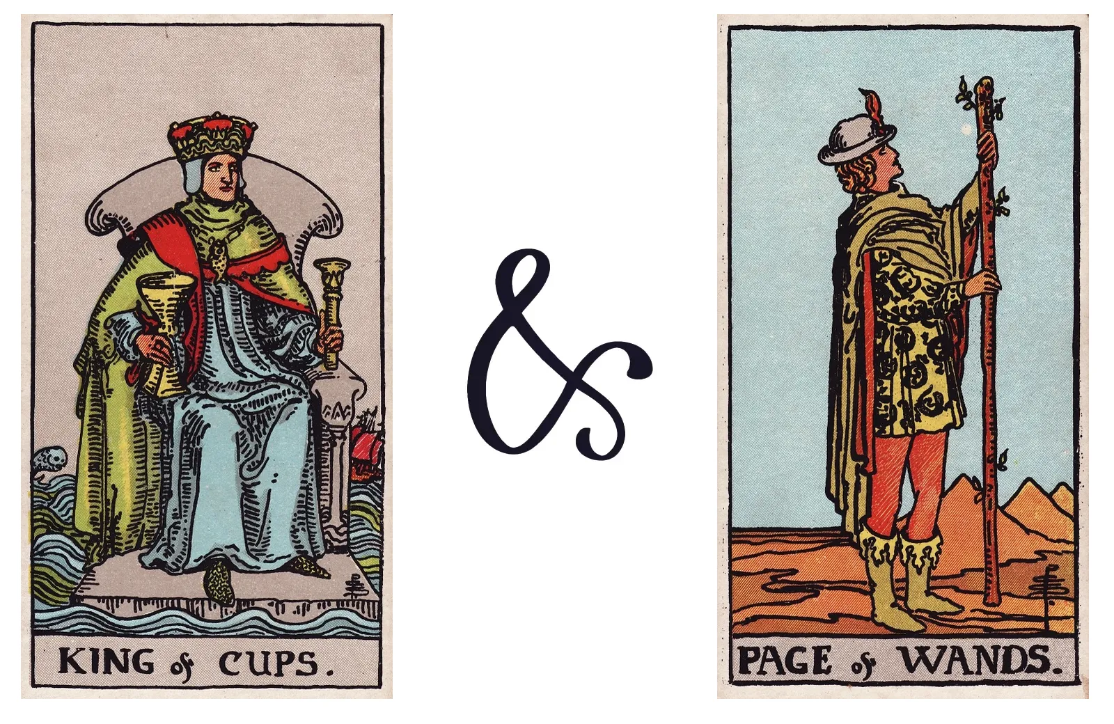 King of Cups and Page of Wands