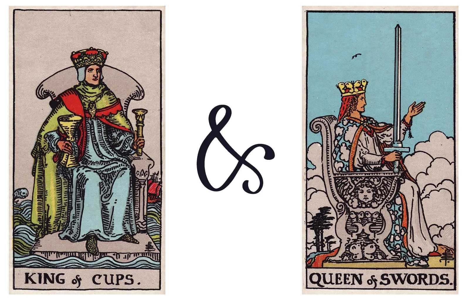 King of Cups and Queen of Swords