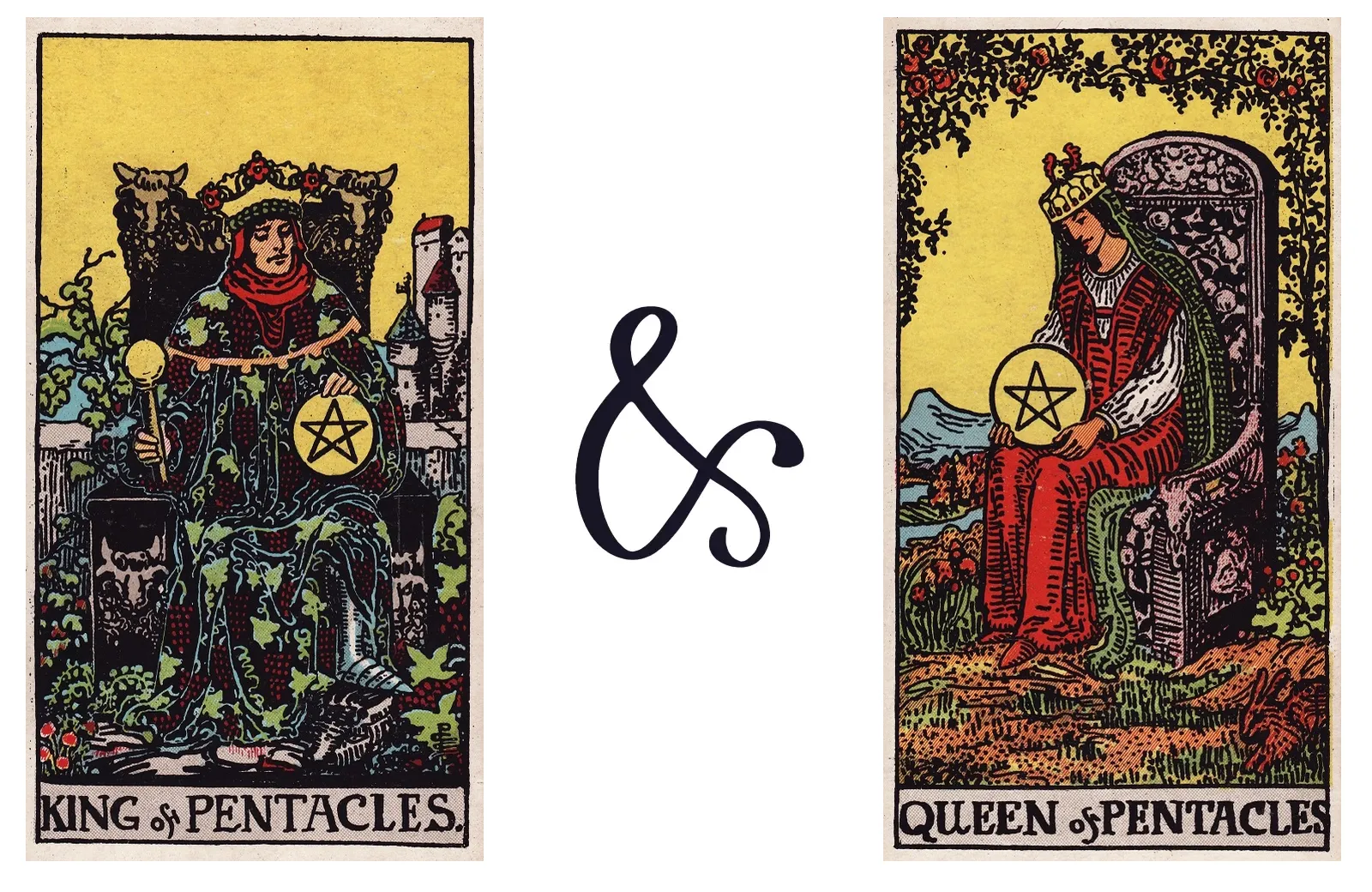 King of Pentacles and Queen of Pentacles