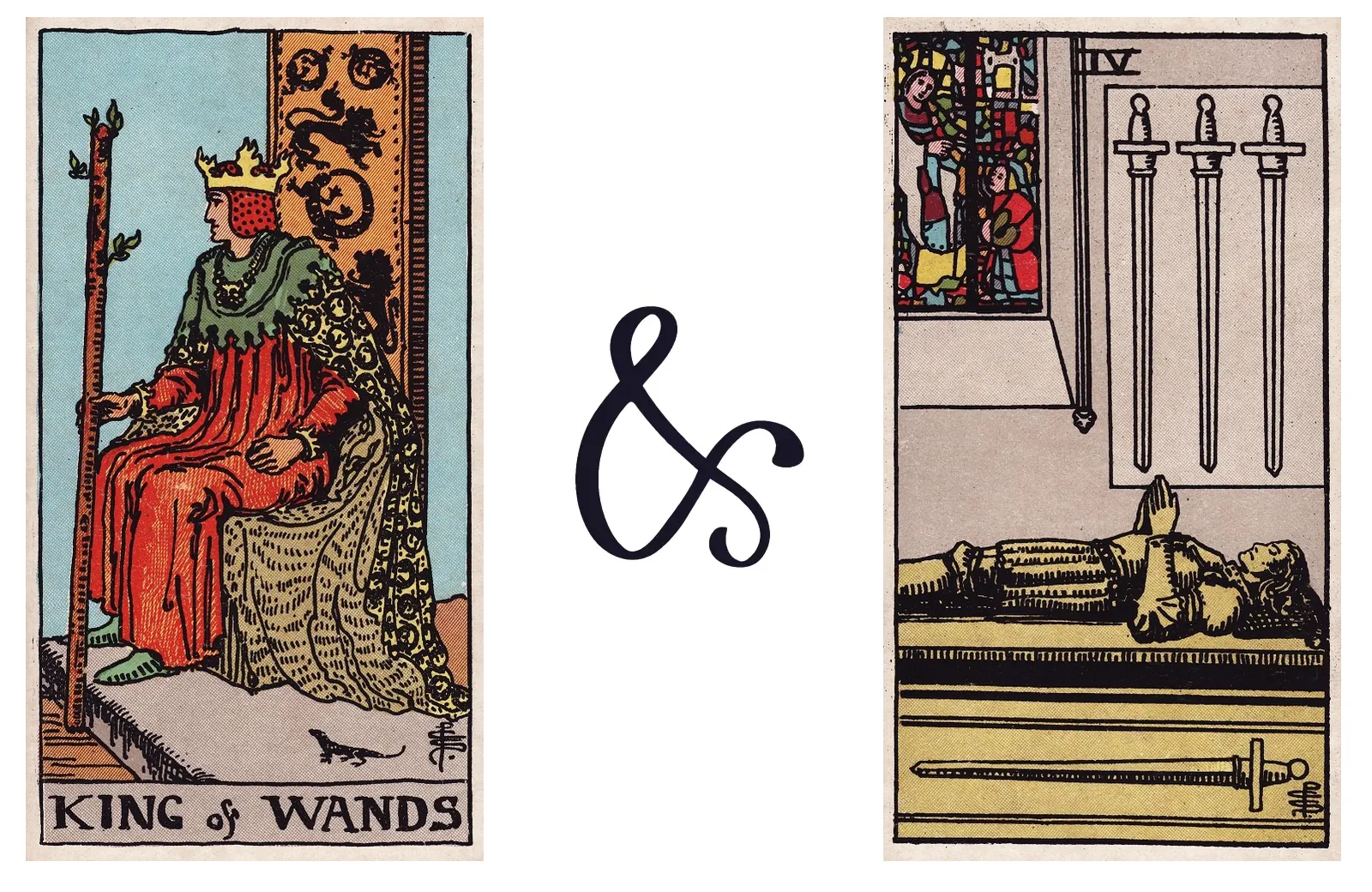 King of Wands and Four of Swords