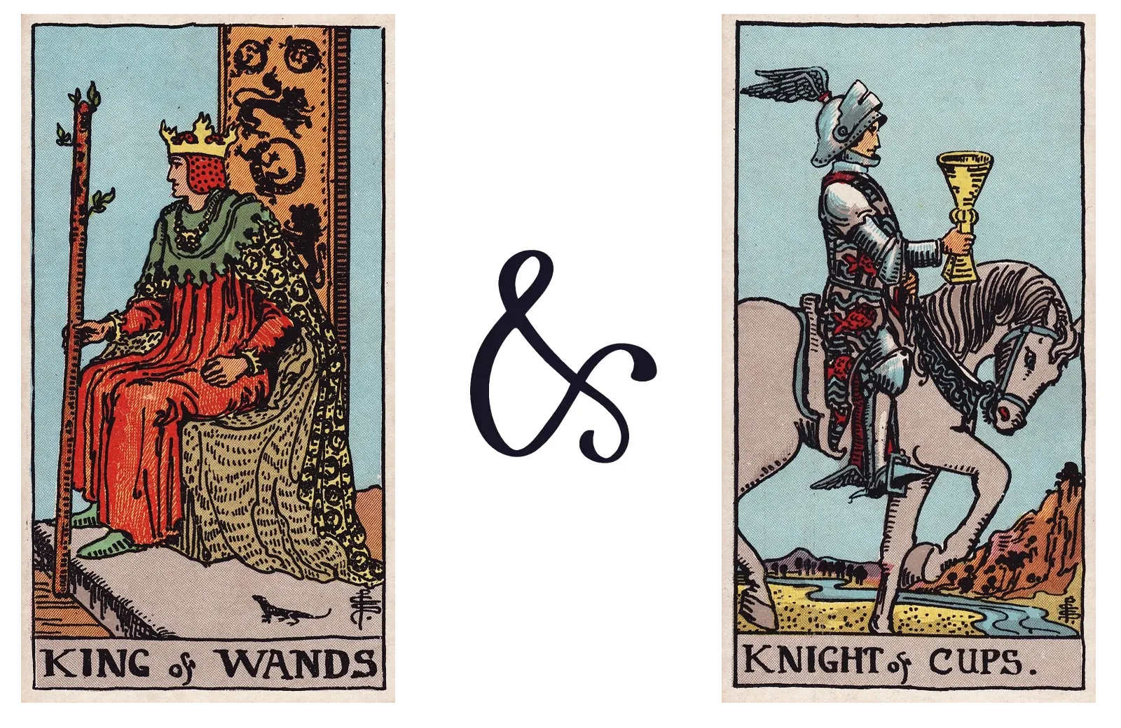 King of Wands and Knight of Cups