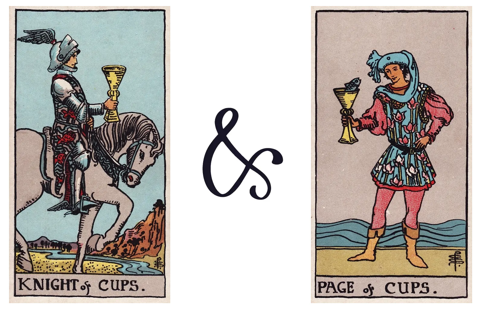 Knight of Cups and Page of Cups