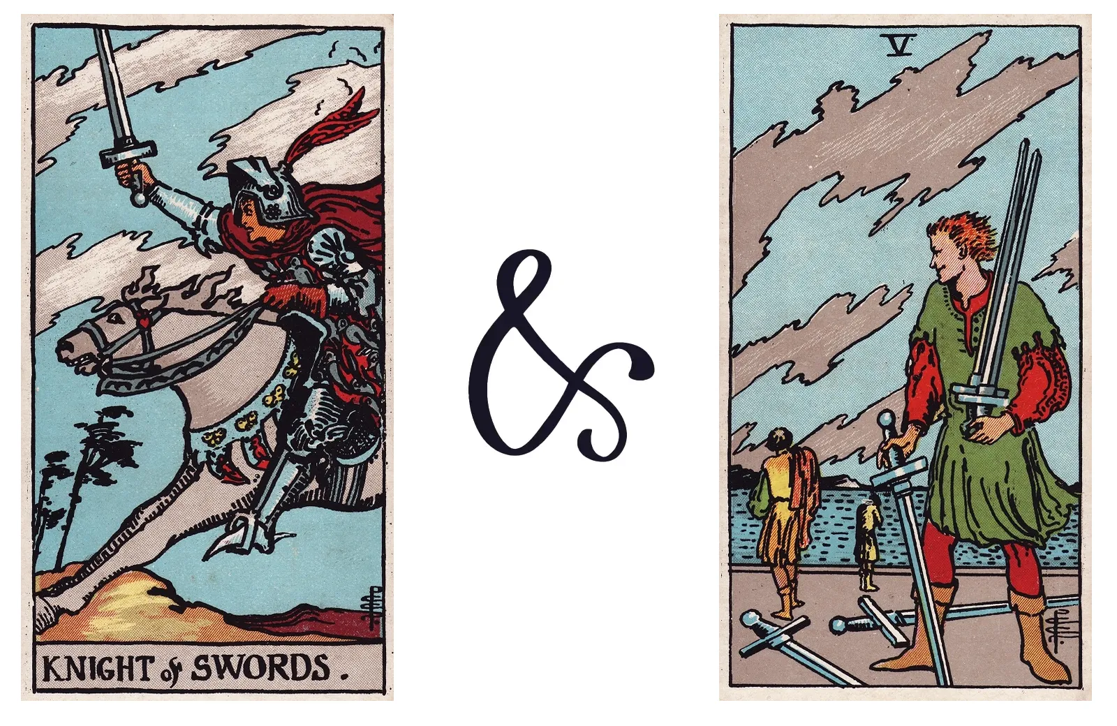 Knight of Swords and Five of Swords