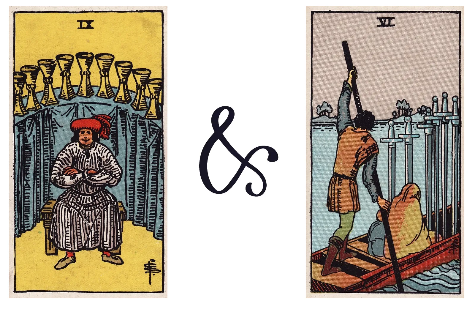 Nine of Cups and Six of Swords