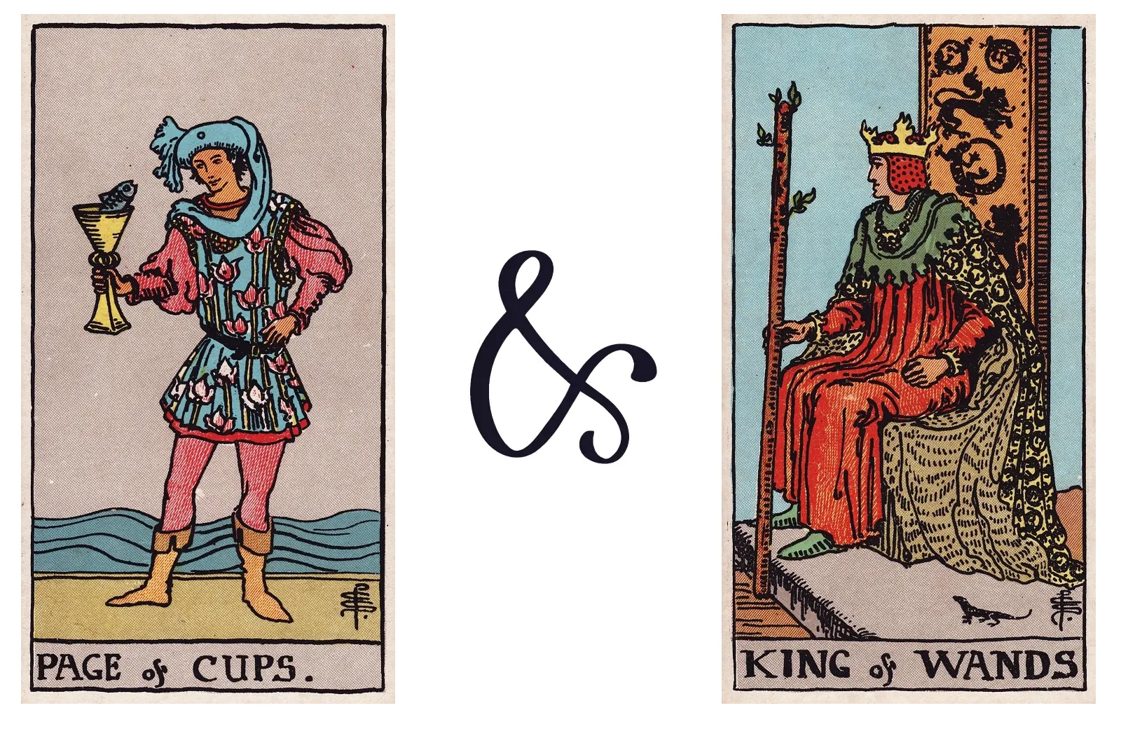 Page of Cups and King of Wands