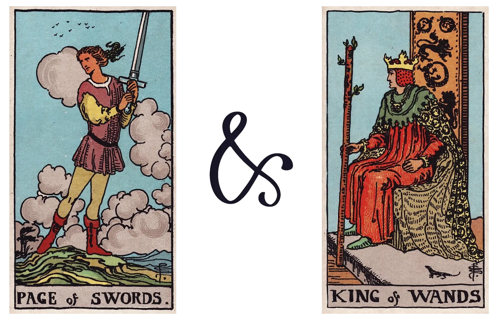 Page of Swords and King of Wands