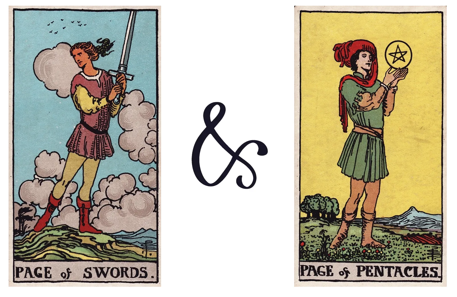 Page of Swords and Page of Pentacles