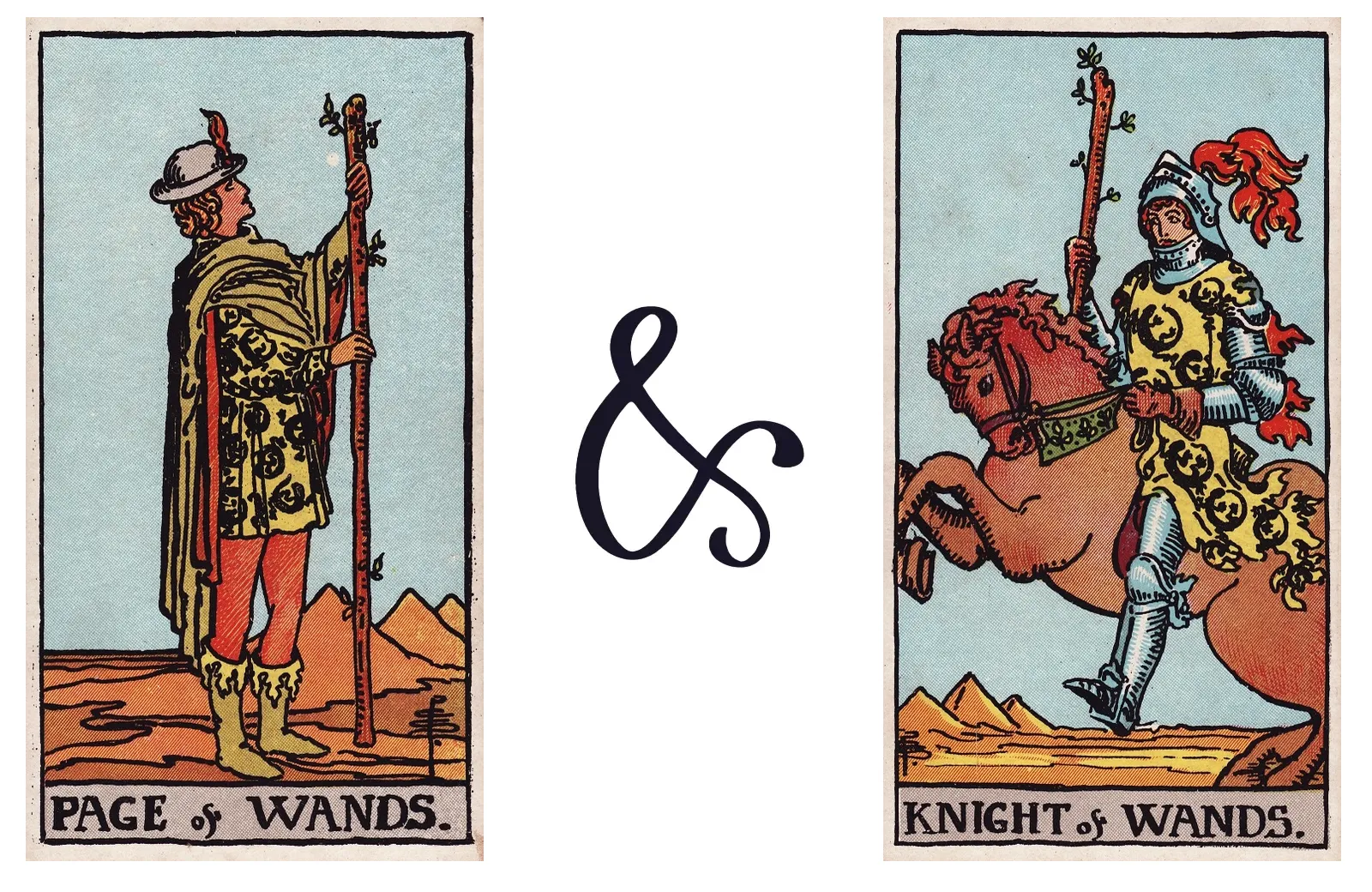 Page of Wands and Knight of Wands
