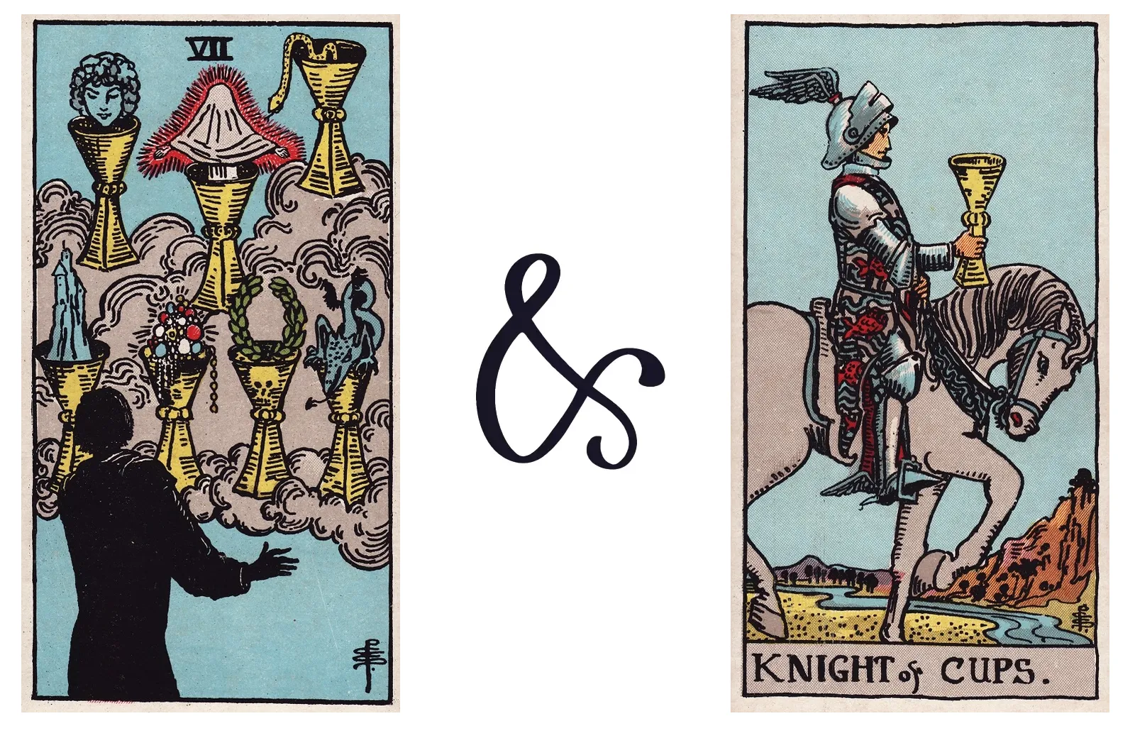 Seven of Cups and Knight of Cups