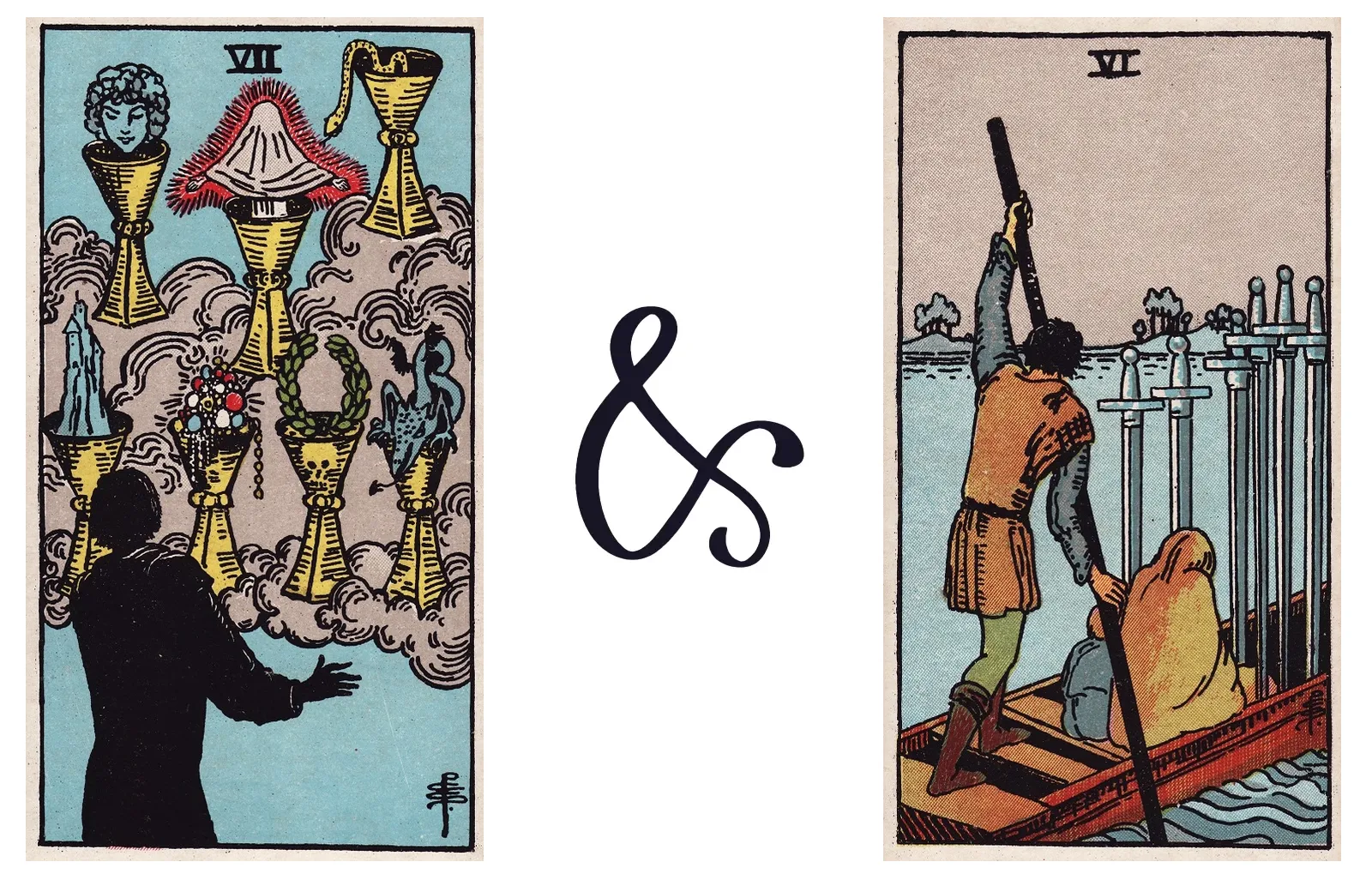 Seven of Cups and Six of Swords