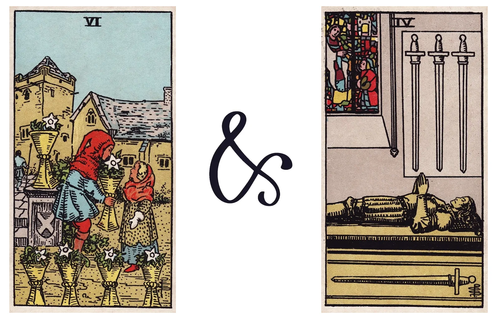 Six of Cups and Four of Swords