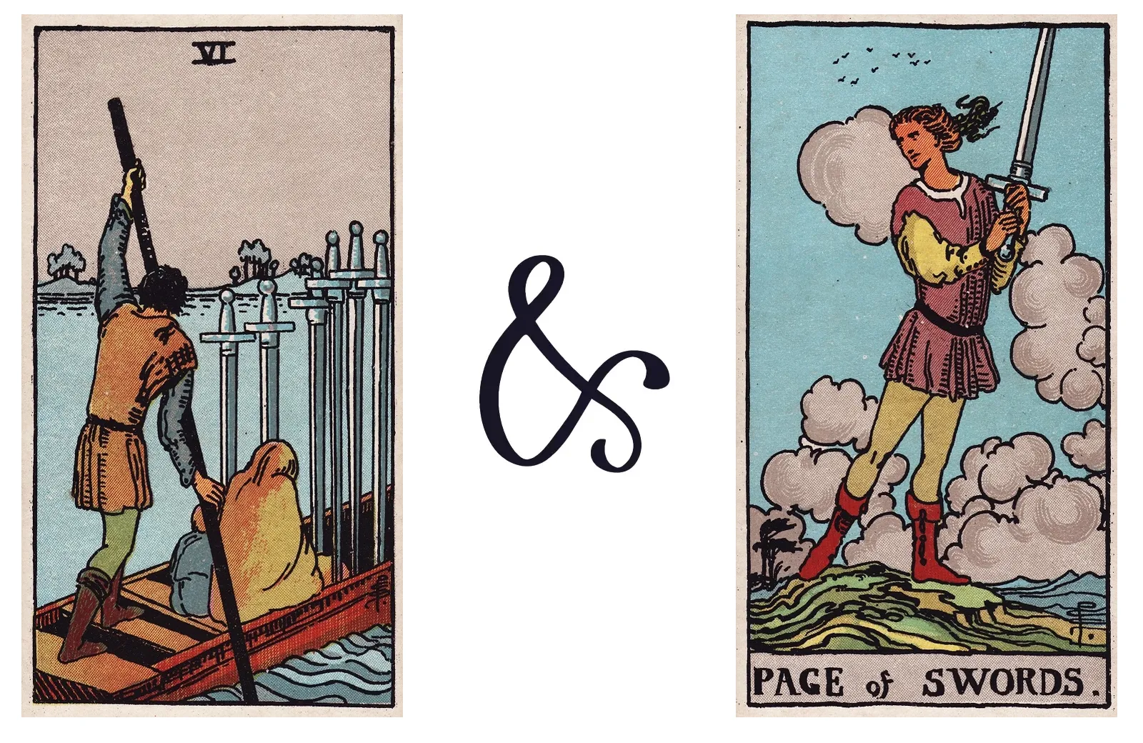 Six of Swords and Page of Swords