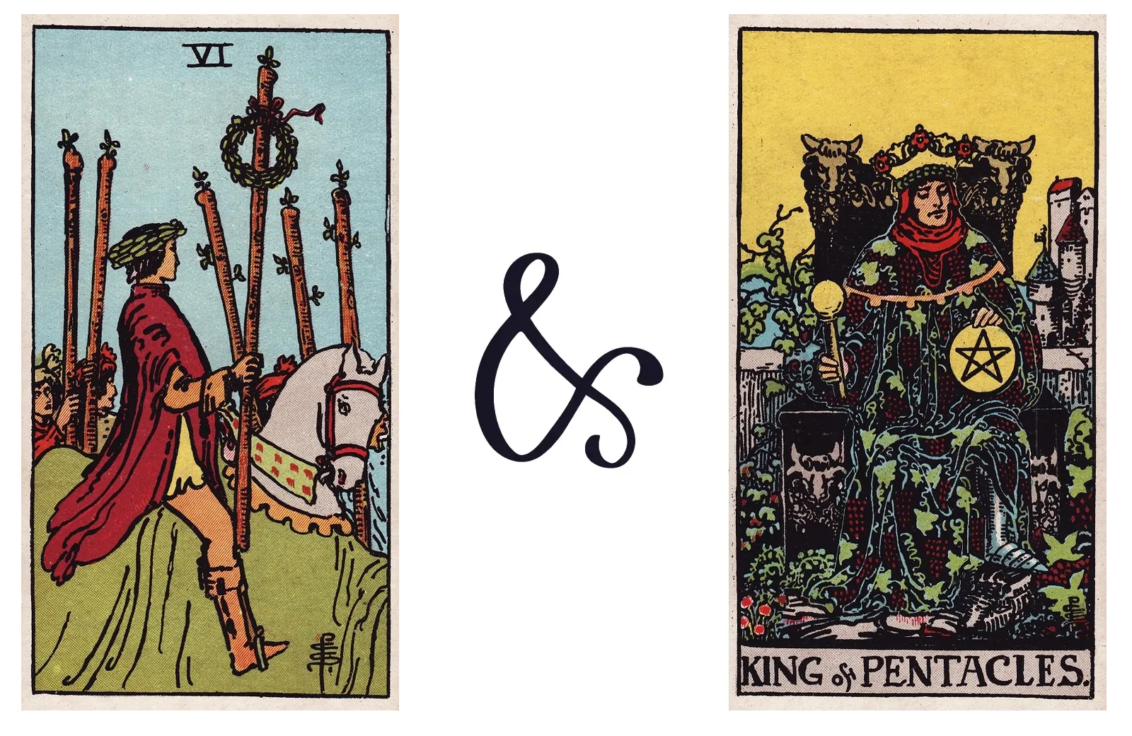 Six of Wands and King of Pentacles