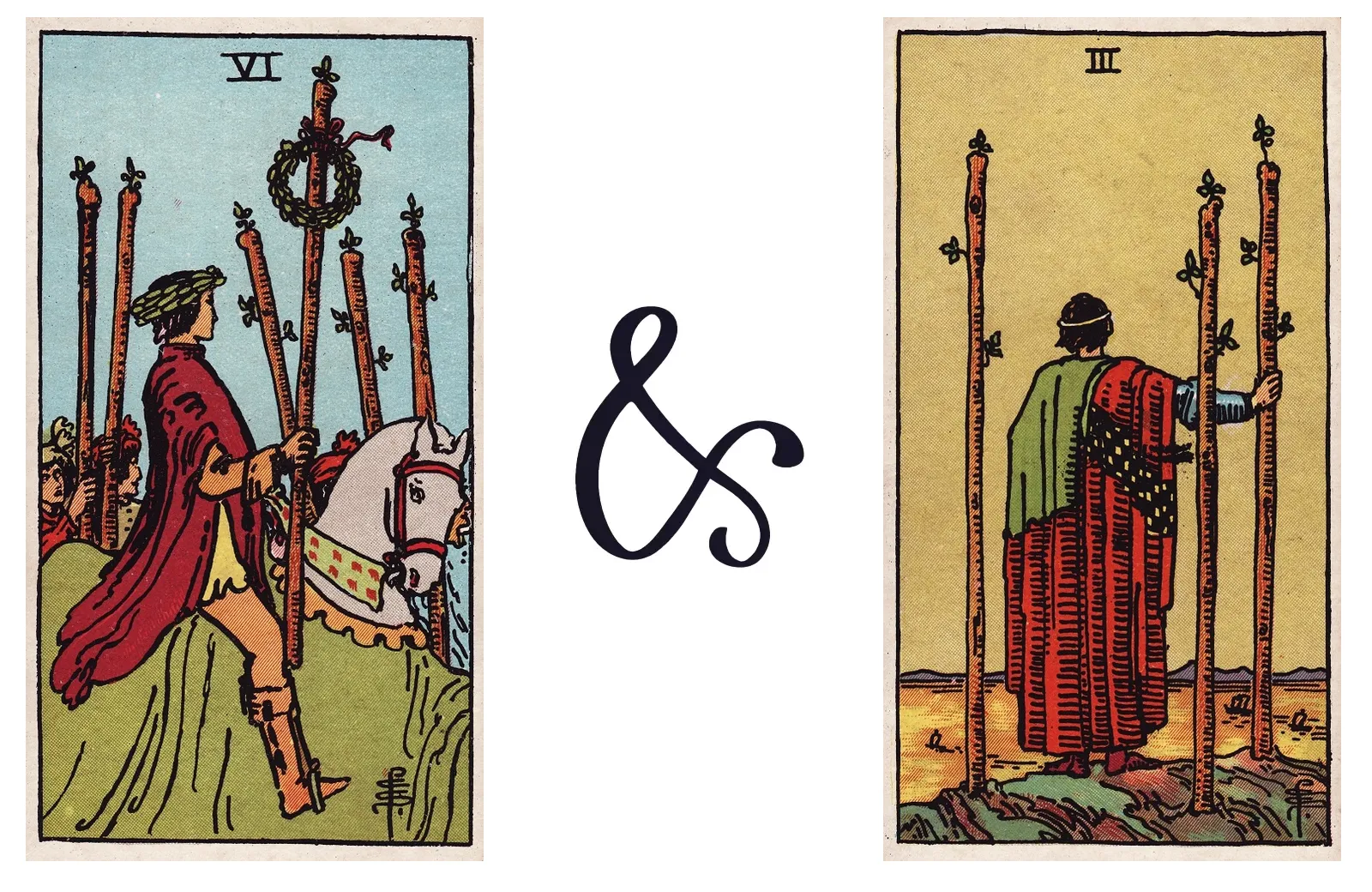 Six of Wands and Three of Wands