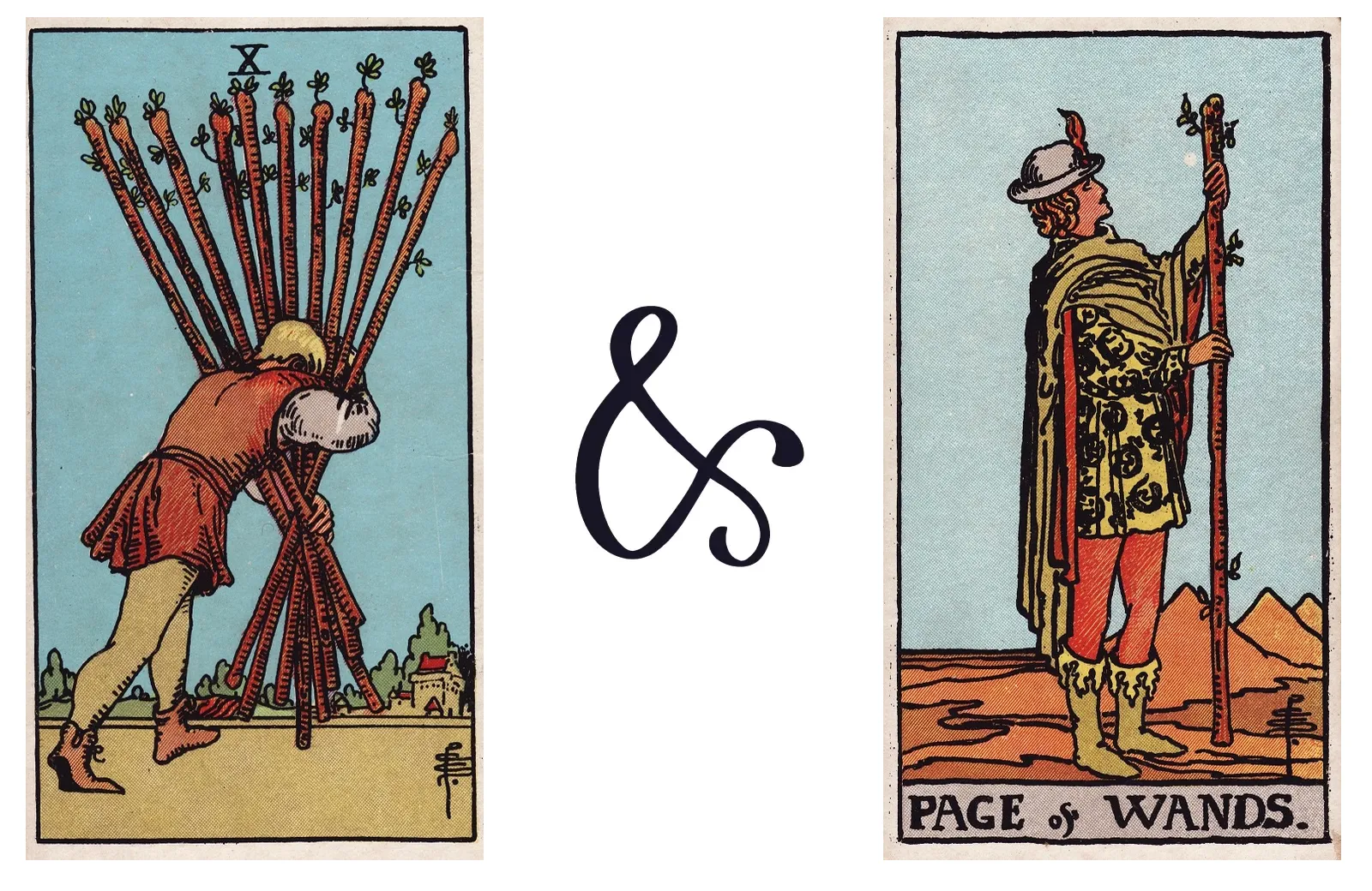 Ten of Wands and Page of Wands