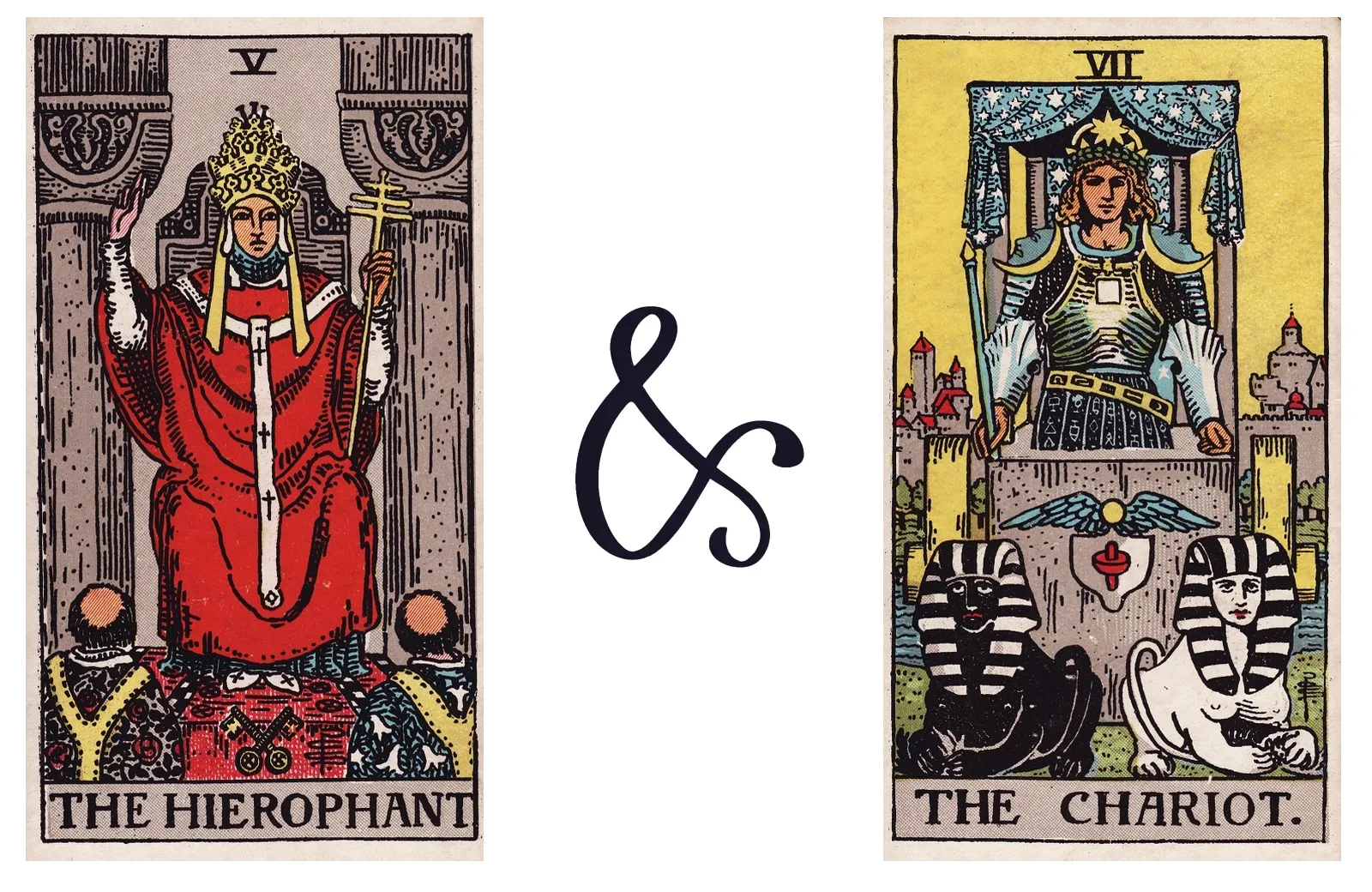 The Hierophant and The Chariot