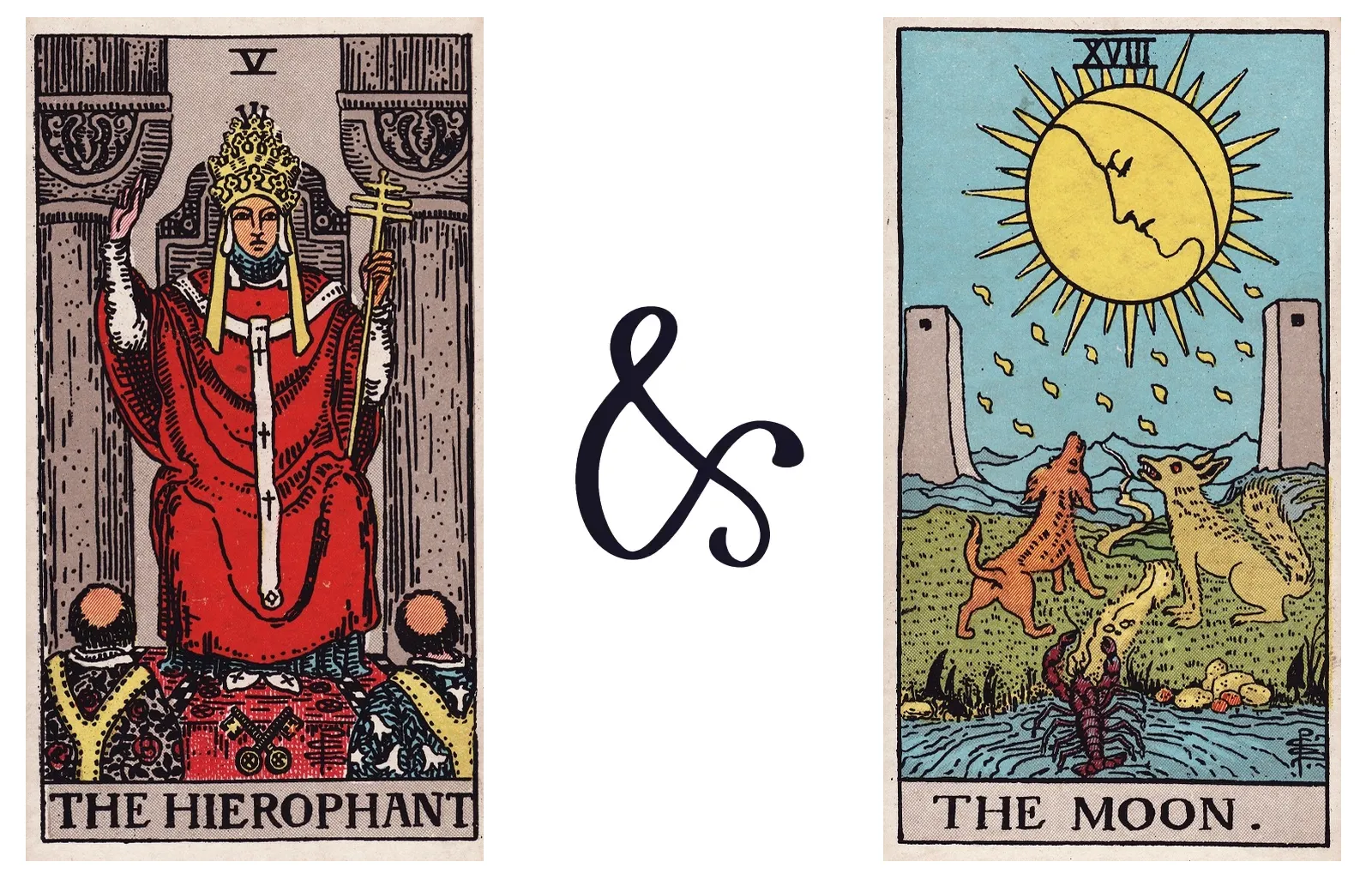 The Hierophant and The Moon