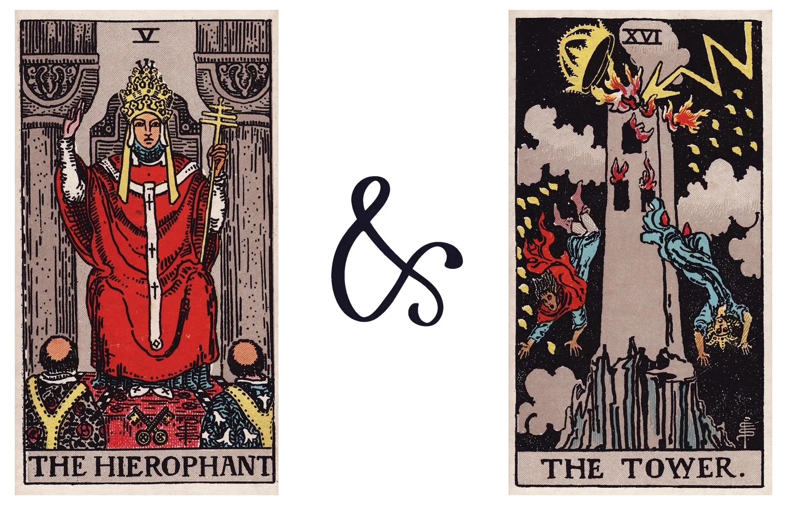 The Hierophant and The Tower