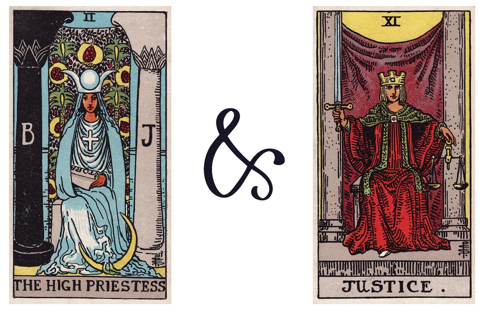 The High Priestess and Justice